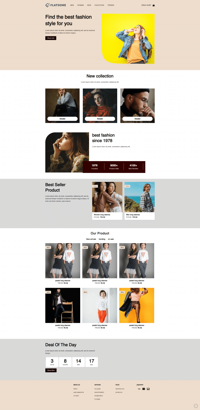 Mẫu website thời trang 10
