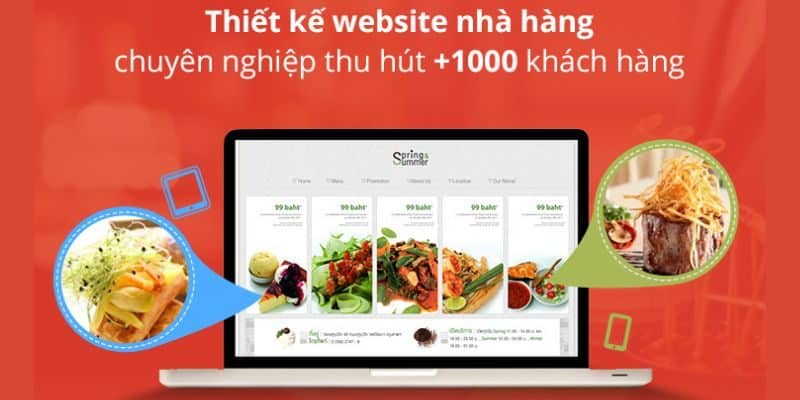 thiết kế website nhà hàng ẩm thực thu hút khách