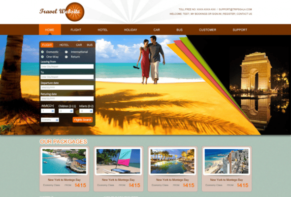 thiết kế website du lịch