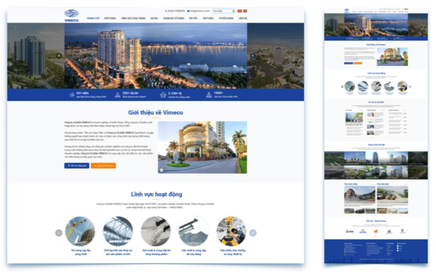 thiết kế website xây dựng thu hút khách hàng